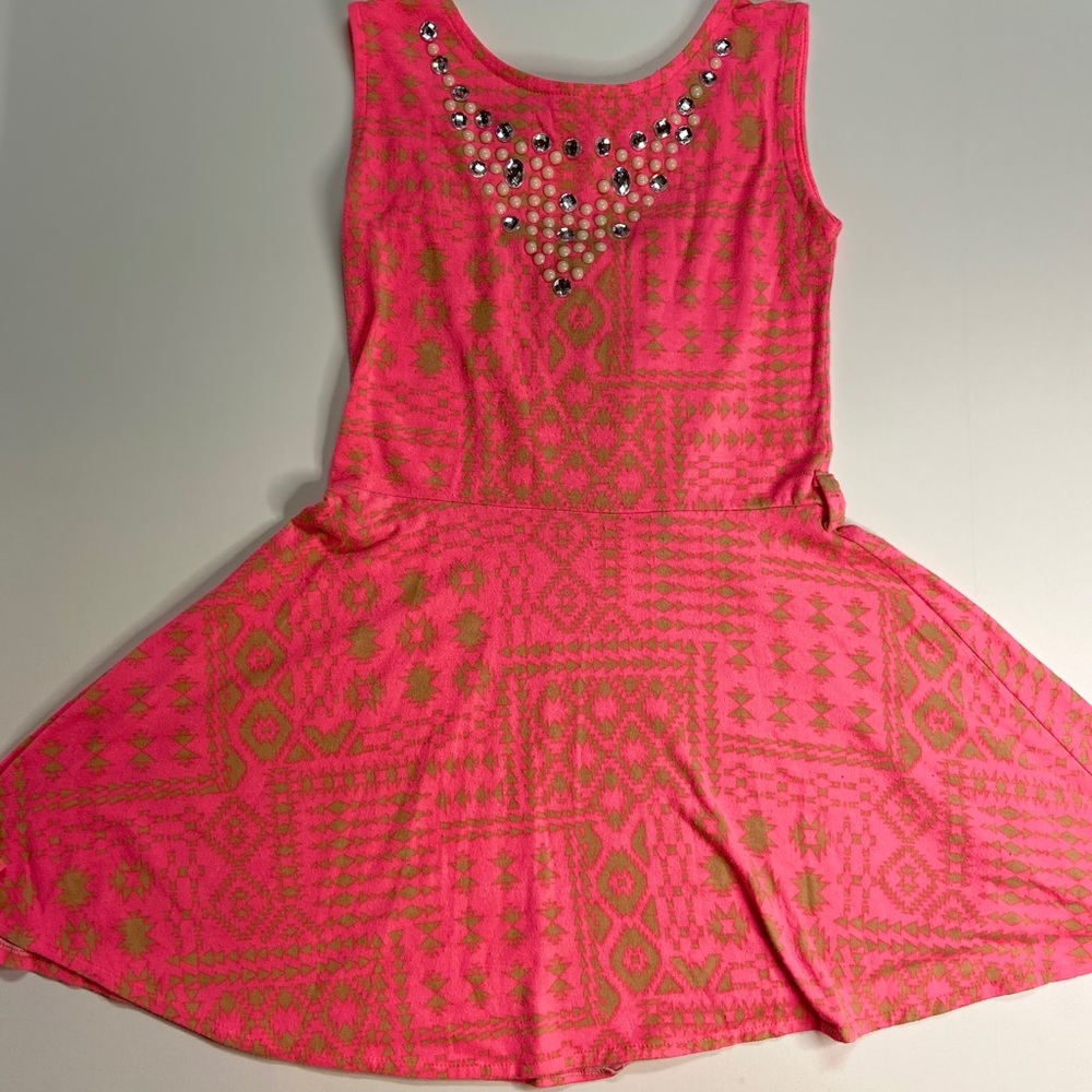 Alany Pink Pattern Dress